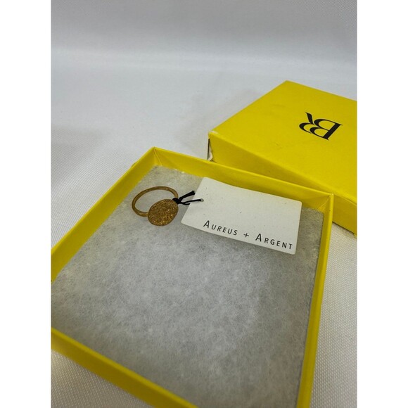 Aureus + Argent Banana Republic Gold Tone Ring Size 8 NWT & Box - Picture 1 of 9